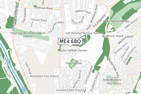 ME4 6BQ map - small scale - OS Open Zoomstack (Ordnance Survey)