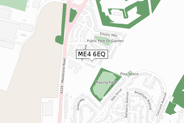 ME4 6EQ map - large scale - OS Open Zoomstack (Ordnance Survey)