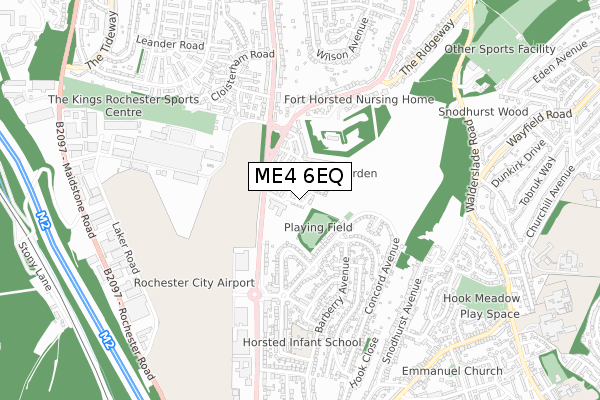 ME4 6EQ map - small scale - OS Open Zoomstack (Ordnance Survey)