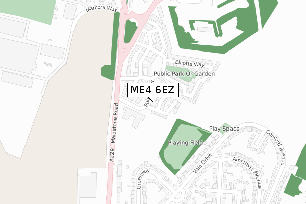 ME4 6EZ map - large scale - OS Open Zoomstack (Ordnance Survey)