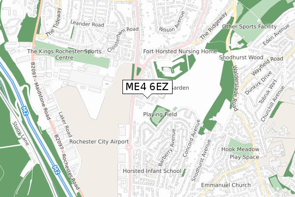 ME4 6EZ map - small scale - OS Open Zoomstack (Ordnance Survey)