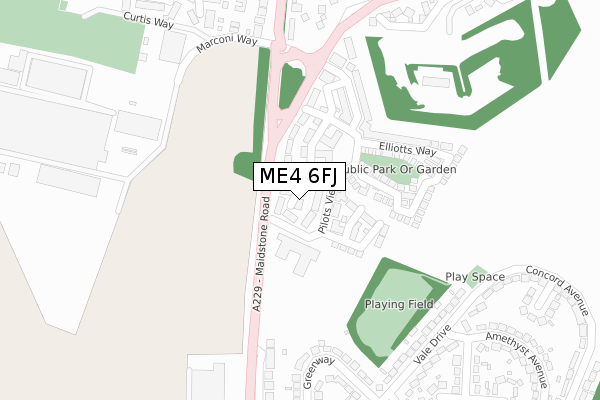 ME4 6FJ map - large scale - OS Open Zoomstack (Ordnance Survey) ME4 6FJ map - large scale - OS Open Zoomstack (Ordnance Survey)