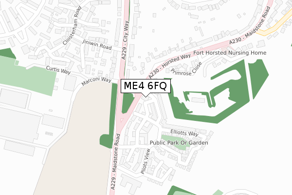 ME4 6FQ map - large scale - OS Open Zoomstack (Ordnance Survey)