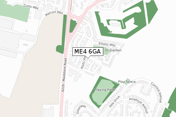 ME4 6GA map - large scale - OS Open Zoomstack (Ordnance Survey) ME4 6GA map - large scale - OS Open Zoomstack (Ordnance Survey)