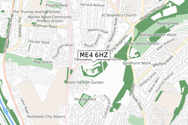 ME4 6HZ map - small scale - OS Open Zoomstack (Ordnance Survey)