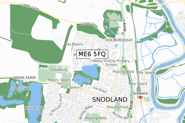 ME6 5FQ map - small scale - OS Open Zoomstack (Ordnance Survey)