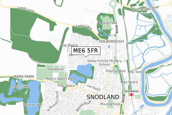 ME6 5FR map - small scale - OS Open Zoomstack (Ordnance Survey)