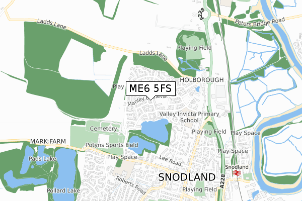 ME6 5FS map - small scale - OS Open Zoomstack (Ordnance Survey)