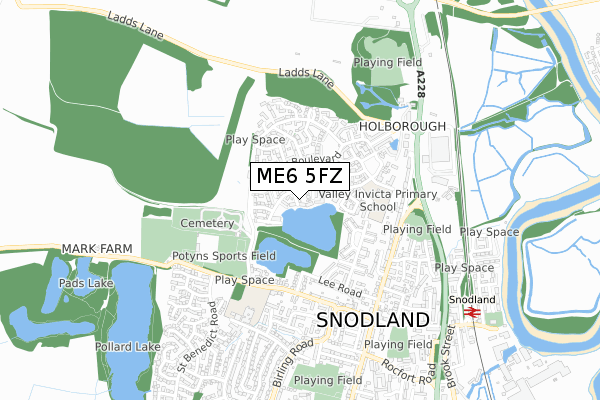 ME6 5FZ map - small scale - OS Open Zoomstack (Ordnance Survey)