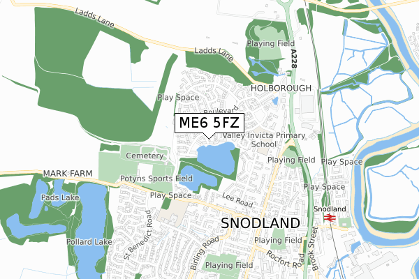 ME6 5FZ map - small scale - OS Open Zoomstack (Ordnance Survey) ME6 5FZ map - small scale - OS Open Zoomstack (Ordnance Survey)