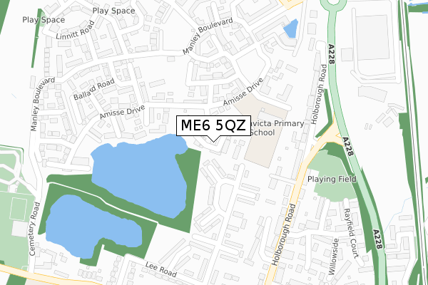 ME6 5QZ map - large scale - OS Open Zoomstack (Ordnance Survey)
