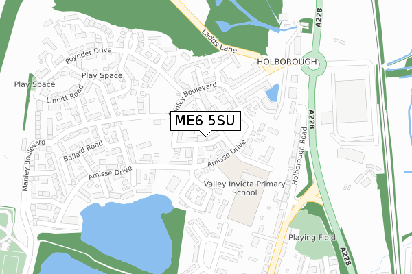 ME6 5SU map - large scale - OS Open Zoomstack (Ordnance Survey) ME6 5SU map - large scale - OS Open Zoomstack (Ordnance Survey)