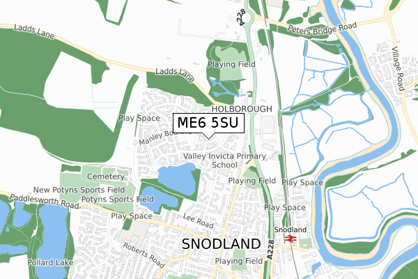 ME6 5SU map - small scale - OS Open Zoomstack (Ordnance Survey)