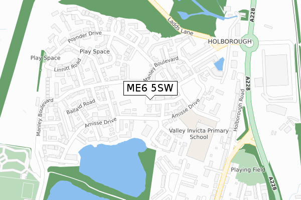 ME6 5SW map - large scale - OS Open Zoomstack (Ordnance Survey)