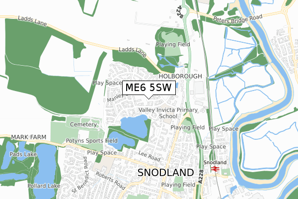 ME6 5SW map - small scale - OS Open Zoomstack (Ordnance Survey)