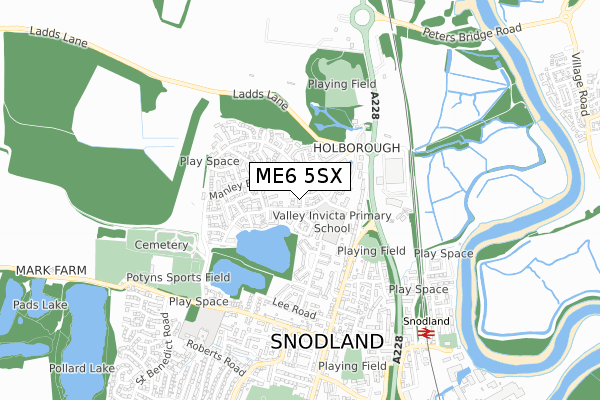 ME6 5SX map - small scale - OS Open Zoomstack (Ordnance Survey)