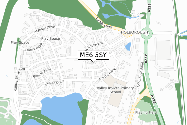 ME6 5SY map - large scale - OS Open Zoomstack (Ordnance Survey)