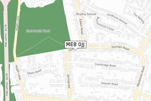 ME8 0JJ map - large scale - OS Open Zoomstack (Ordnance Survey)