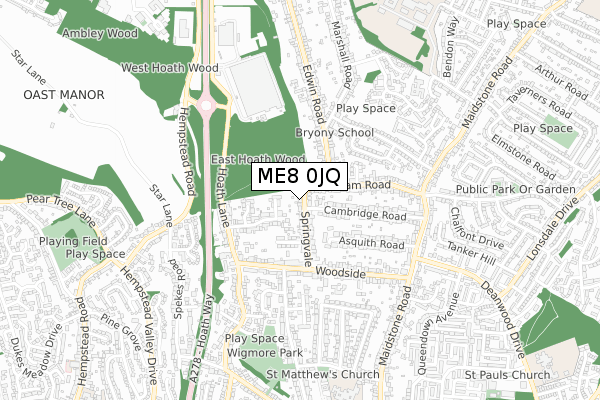 ME8 0JQ map - small scale - OS Open Zoomstack (Ordnance Survey)