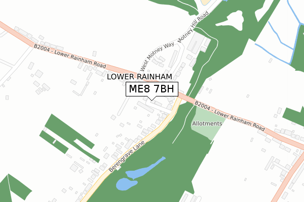 ME8 7BH map - large scale - OS Open Zoomstack (Ordnance Survey)