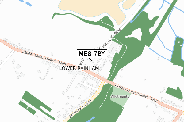 ME8 7BY map - large scale - OS Open Zoomstack (Ordnance Survey)