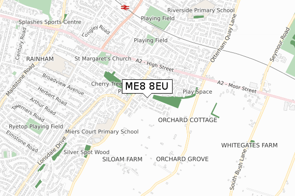 ME8 8EU map - small scale - OS Open Zoomstack (Ordnance Survey)