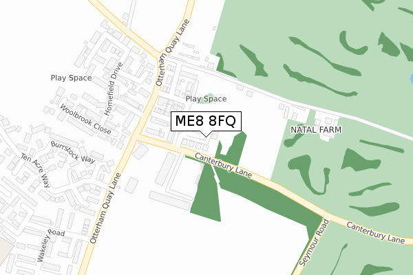 ME8 8FQ map - large scale - OS Open Zoomstack (Ordnance Survey)