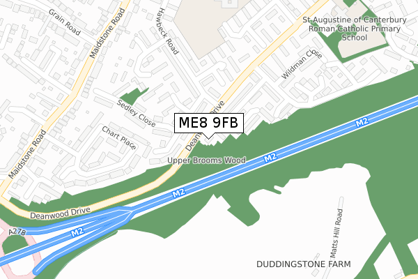 ME8 9FB map - large scale - OS Open Zoomstack (Ordnance Survey)