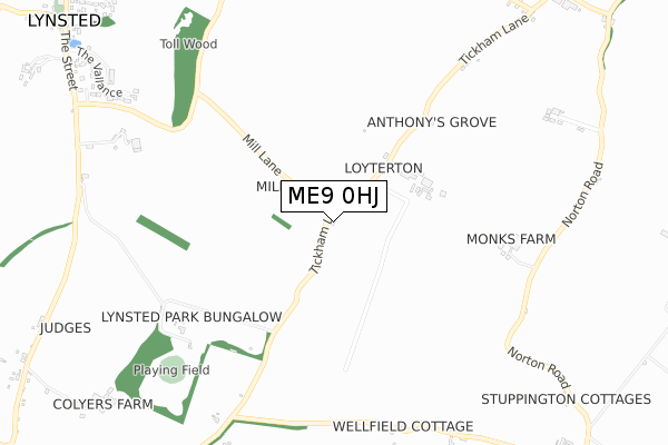ME9 0HJ map - small scale - OS Open Zoomstack (Ordnance Survey)