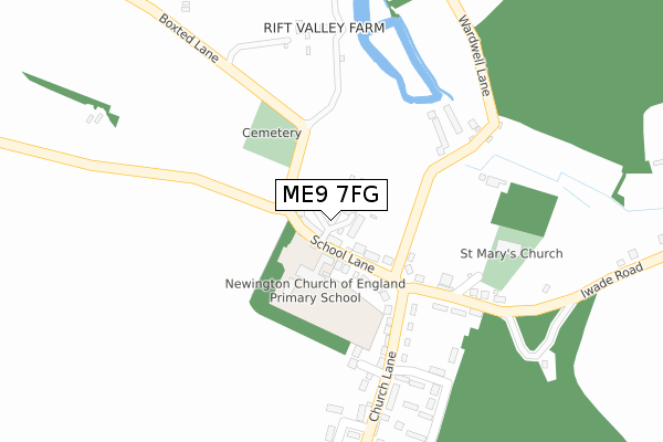 ME9 7FG map - large scale - OS Open Zoomstack (Ordnance Survey)