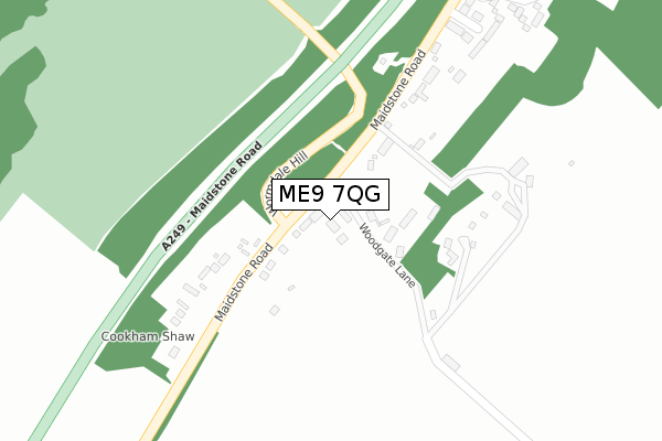 ME9 7QG map - large scale - OS Open Zoomstack (Ordnance Survey)