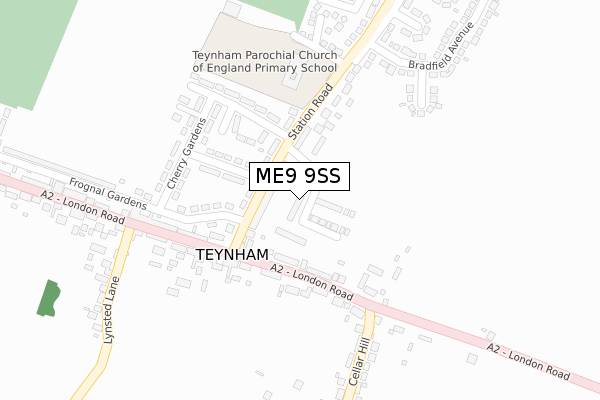 ME9 9SS map - large scale - OS Open Zoomstack (Ordnance Survey)