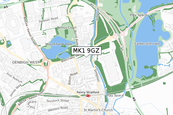 MK1 9GZ map - small scale - OS Open Zoomstack (Ordnance Survey) MK1 9GZ map - small scale - OS Open Zoomstack (Ordnance Survey)