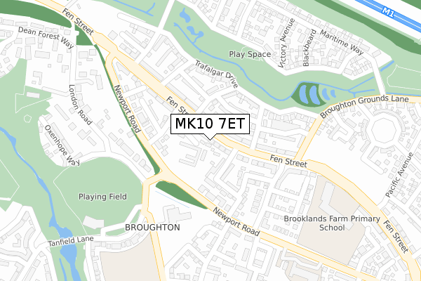 MK10 7ET map - large scale - OS Open Zoomstack (Ordnance Survey) MK10 7ET map - large scale - OS Open Zoomstack (Ordnance Survey)
