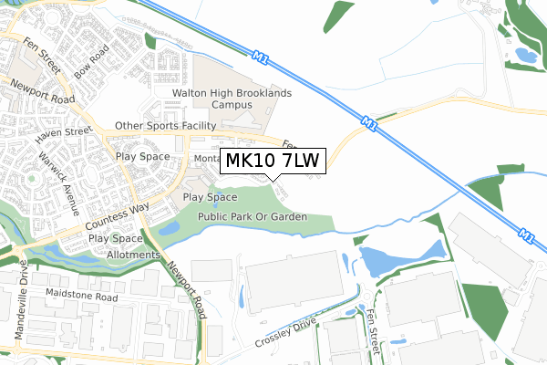 MK10 7LW map - small scale - OS Open Zoomstack (Ordnance Survey) MK10 7LW map - small scale - OS Open Zoomstack (Ordnance Survey)