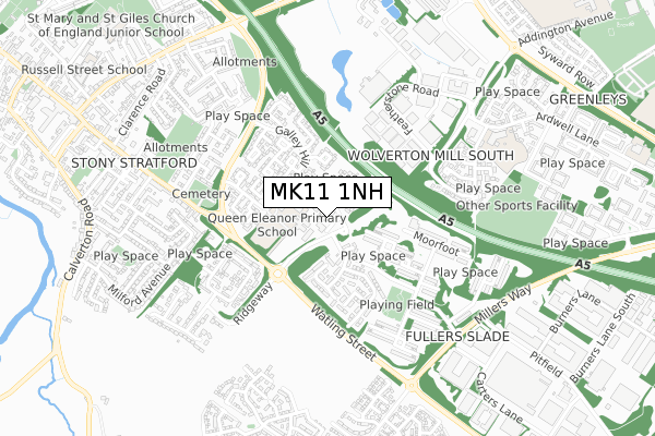 MK11 1NH map - small scale - OS Open Zoomstack (Ordnance Survey) MK11 1NH map - small scale - OS Open Zoomstack (Ordnance Survey)