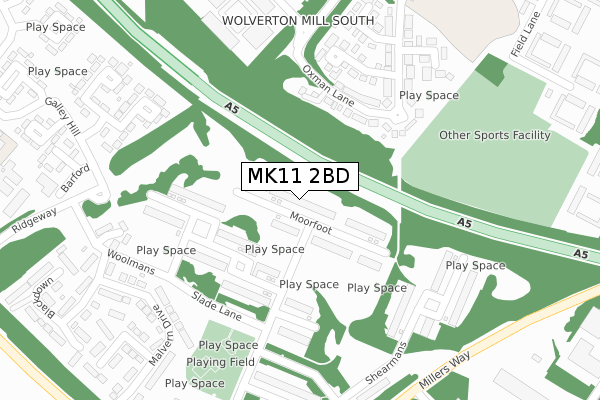 MK11 2BD maps, stats, and open data