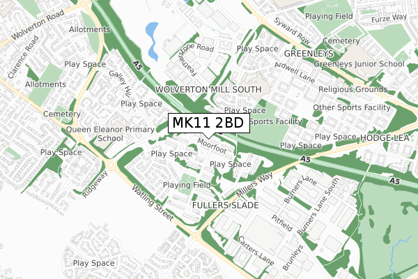 MK11 2BD maps, stats, and open data
