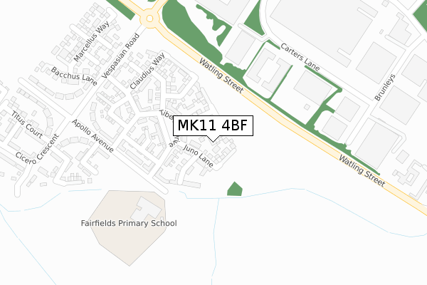 MK11 4BF map - large scale - OS Open Zoomstack (Ordnance Survey) MK11 4BF map - large scale - OS Open Zoomstack (Ordnance Survey)