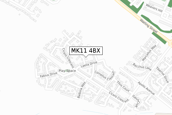 MK11 4BX map - large scale - OS Open Zoomstack (Ordnance Survey) MK11 4BX map - large scale - OS Open Zoomstack (Ordnance Survey)
