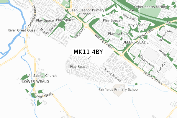 MK11 4BY map - small scale - OS Open Zoomstack (Ordnance Survey) MK11 4BY map - small scale - OS Open Zoomstack (Ordnance Survey)