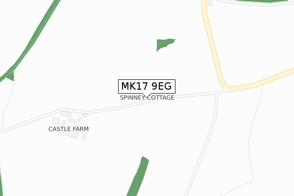 MK17 9EG map - large scale - OS Open Zoomstack (Ordnance Survey)