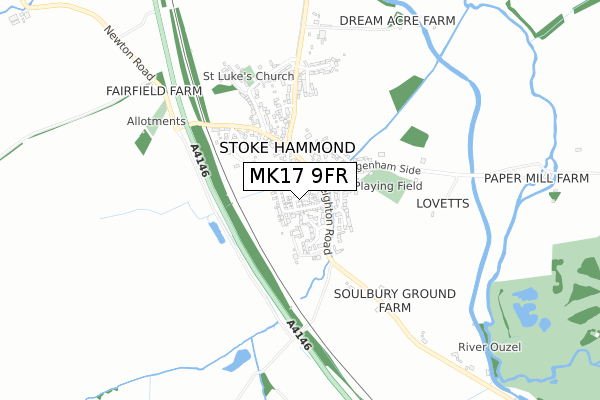 MK17 9FR map - small scale - OS Open Zoomstack (Ordnance Survey) MK17 9FR map - small scale - OS Open Zoomstack (Ordnance Survey)
