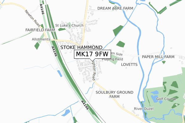 MK17 9FW map - small scale - OS Open Zoomstack (Ordnance Survey) MK17 9FW map - small scale - OS Open Zoomstack (Ordnance Survey)