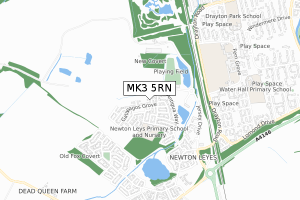 MK3 5RN map - small scale - OS Open Zoomstack (Ordnance Survey)