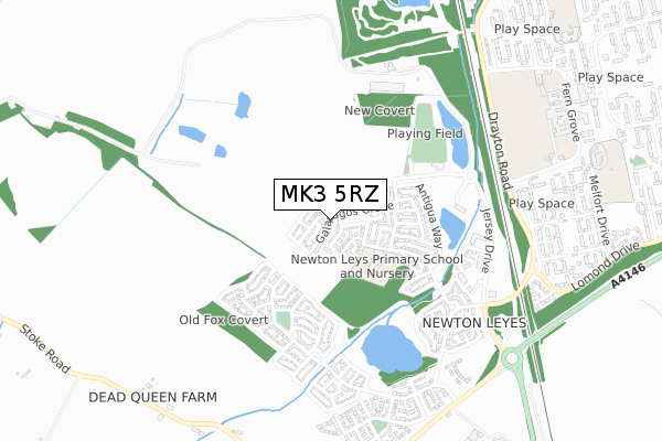 MK3 5RZ map - small scale - OS Open Zoomstack (Ordnance Survey) MK3 5RZ map - small scale - OS Open Zoomstack (Ordnance Survey)