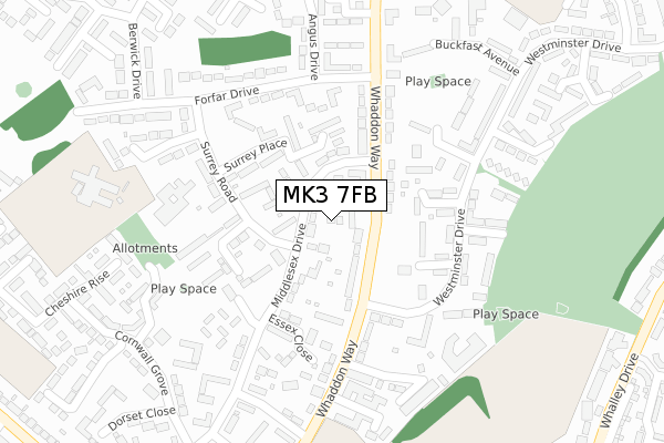 MK3 7FB map - large scale - OS Open Zoomstack (Ordnance Survey) MK3 7FB map - large scale - OS Open Zoomstack (Ordnance Survey)