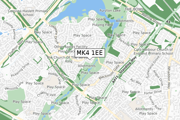 MK4 1EE map - small scale - OS Open Zoomstack (Ordnance Survey) MK4 1EE map - small scale - OS Open Zoomstack (Ordnance Survey)