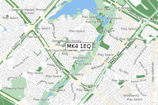 MK4 1EQ map - small scale - OS Open Zoomstack (Ordnance Survey) MK4 1EQ map - small scale - OS Open Zoomstack (Ordnance Survey)