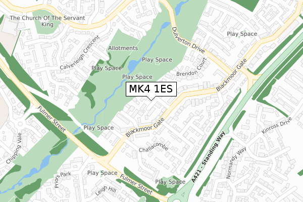 MK4 1ES map - large scale - OS Open Zoomstack (Ordnance Survey) MK4 1ES map - large scale - OS Open Zoomstack (Ordnance Survey)